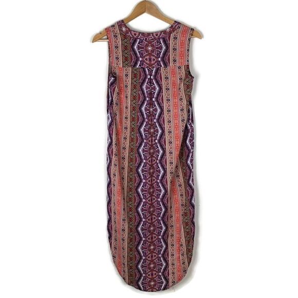 Cupio pink and orange boho print festival dress size small - Picture 3 of 5